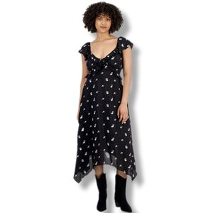 NWT SP Elegant Black Floral Maxi Dress